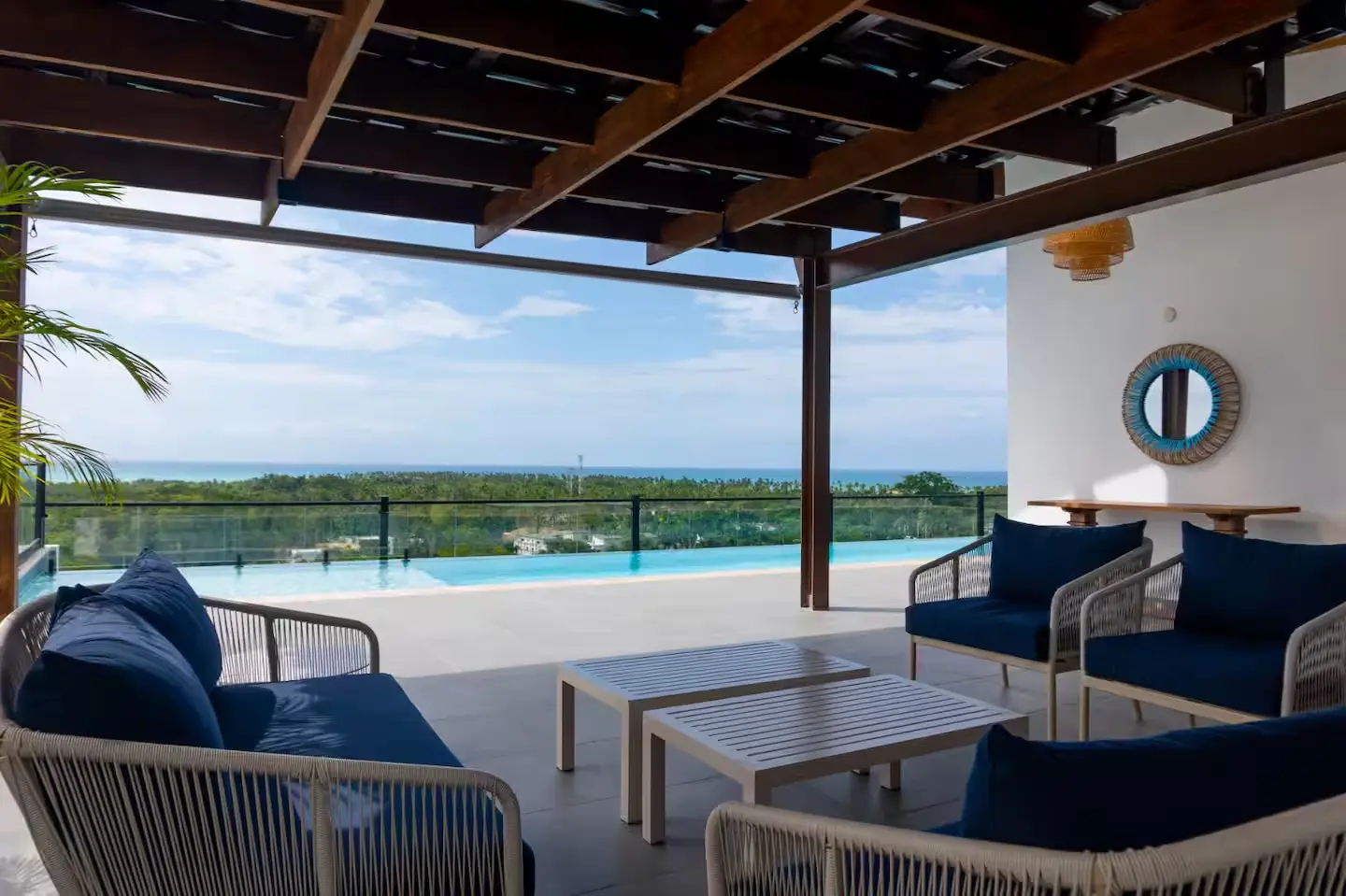 Terrace lounge with ocean view