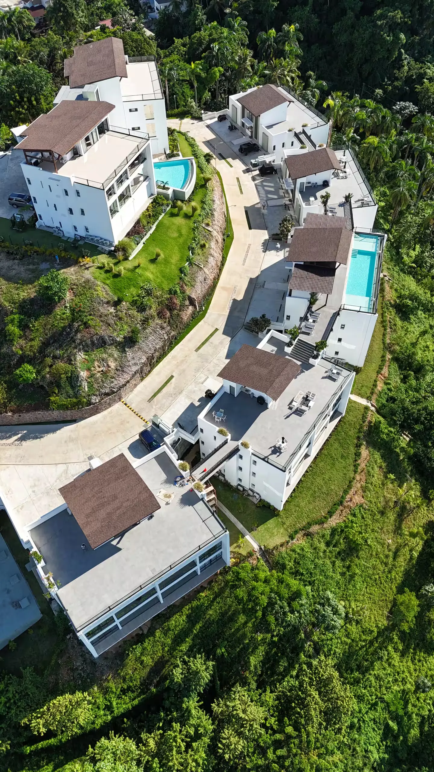 Aerial view of the gated community
